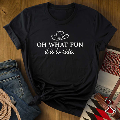 Oh What Fun It Is To Ride Christmas Cowboy T-Shirt