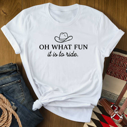 Oh What Fun It Is To Ride Christmas Cowboy T-Shirt