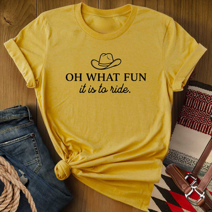 Oh What Fun It Is To Ride Christmas Cowboy T-Shirt