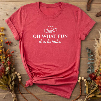 Oh What Fun It Is To Ride Christmas Cowboy T-Shirt